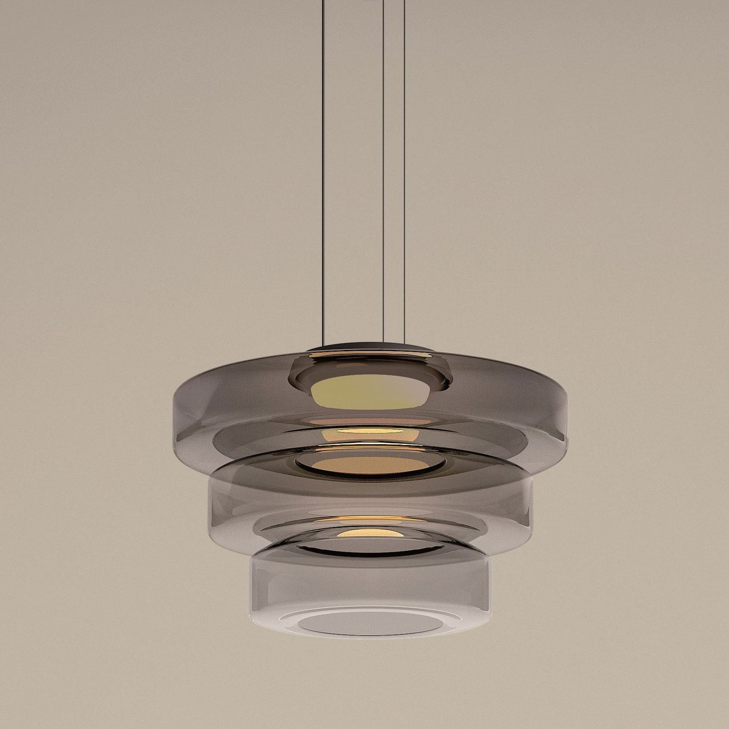Bauhaus-Style Glass Pendant Light