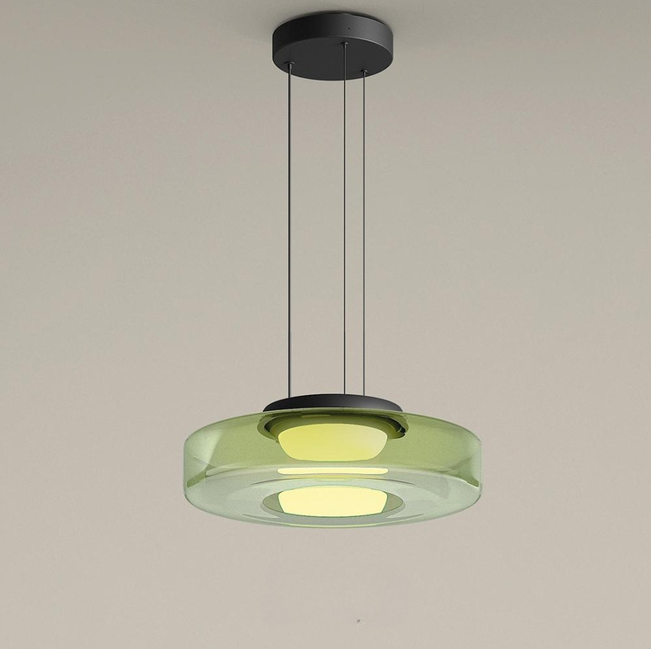 Bauhaus-Style Glass Pendant Light