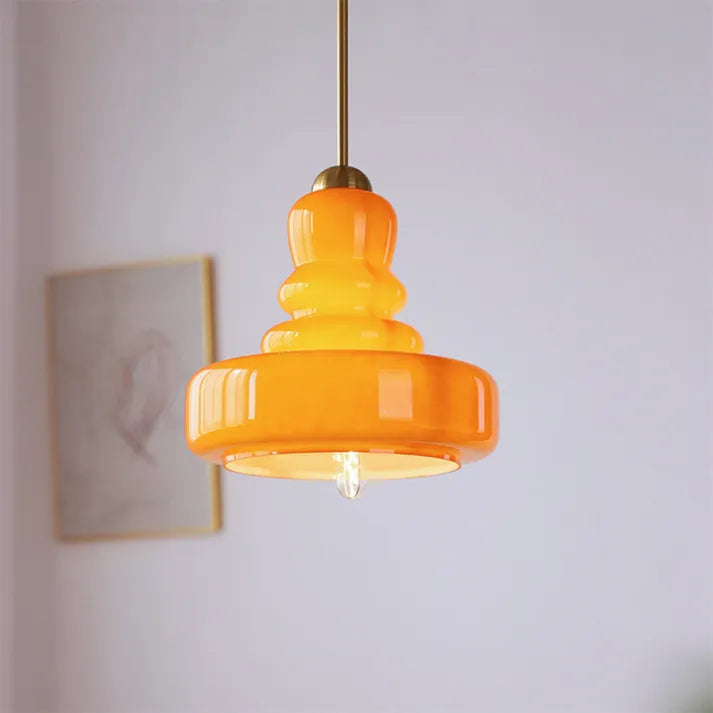 Pendant Lamp, Bauhaus Style, Glass Gourd
