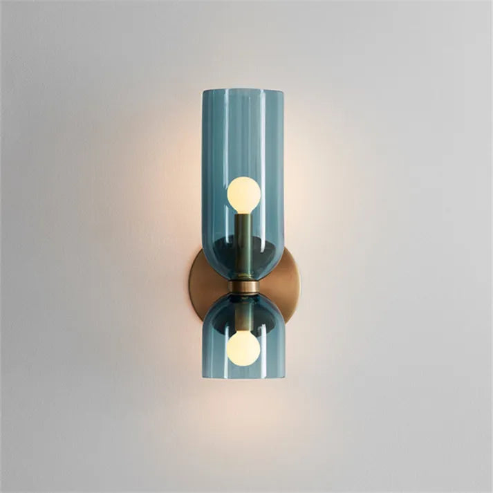 LED Glass Wall Sconce with Dual Heads