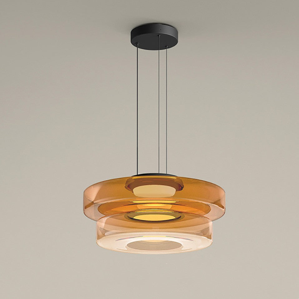 Bauhaus-Style Glass Pendant Light