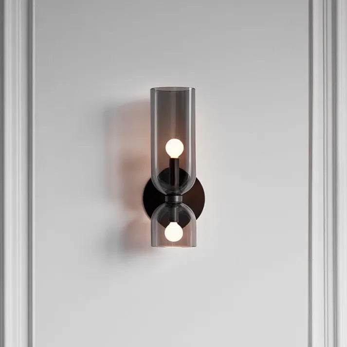 LED Glass Wall Sconce with Dual Heads