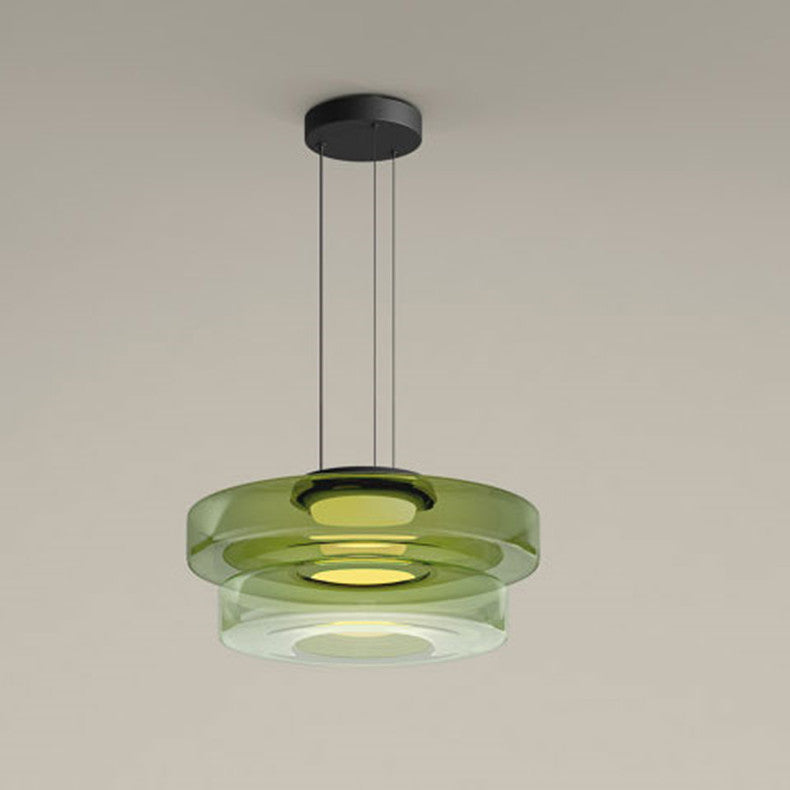 Bauhaus-Style Glass Pendant Light