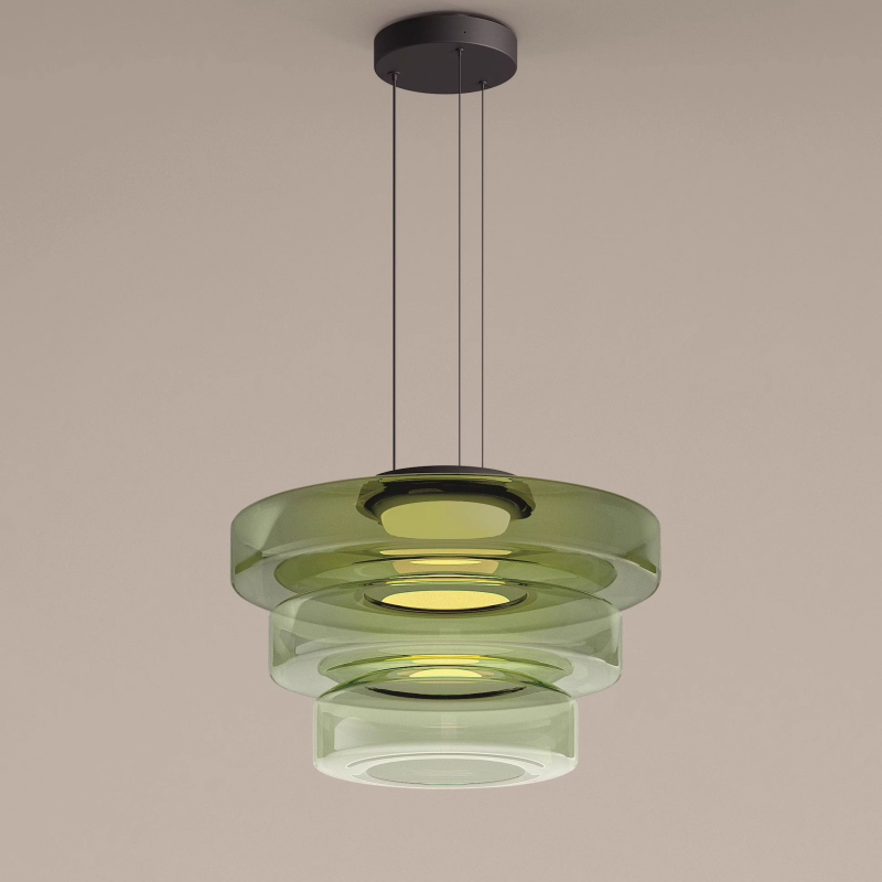 Bauhaus-Style Glass Pendant Light