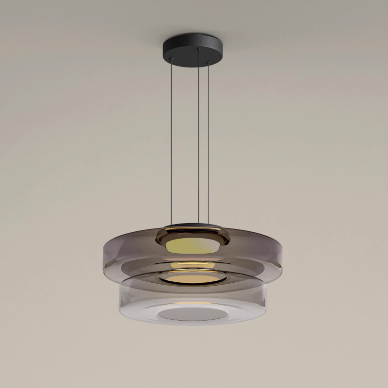 Bauhaus-Style Glass Pendant Light