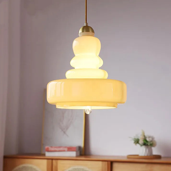 Pendant Lamp, Bauhaus Style, Glass Gourd
