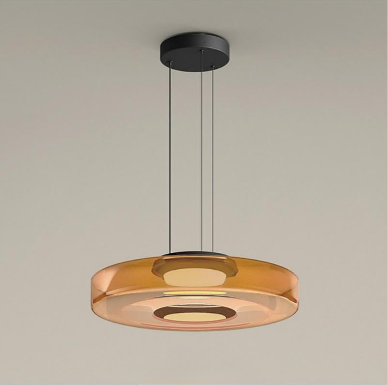 Bauhaus-Style Glass Pendant Light