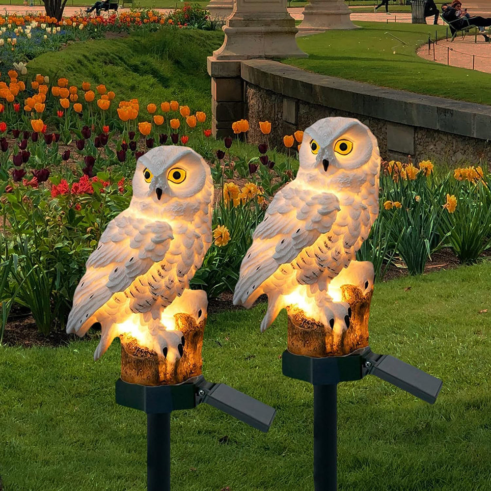 Two Solar Owl Lamps - lampzlondon