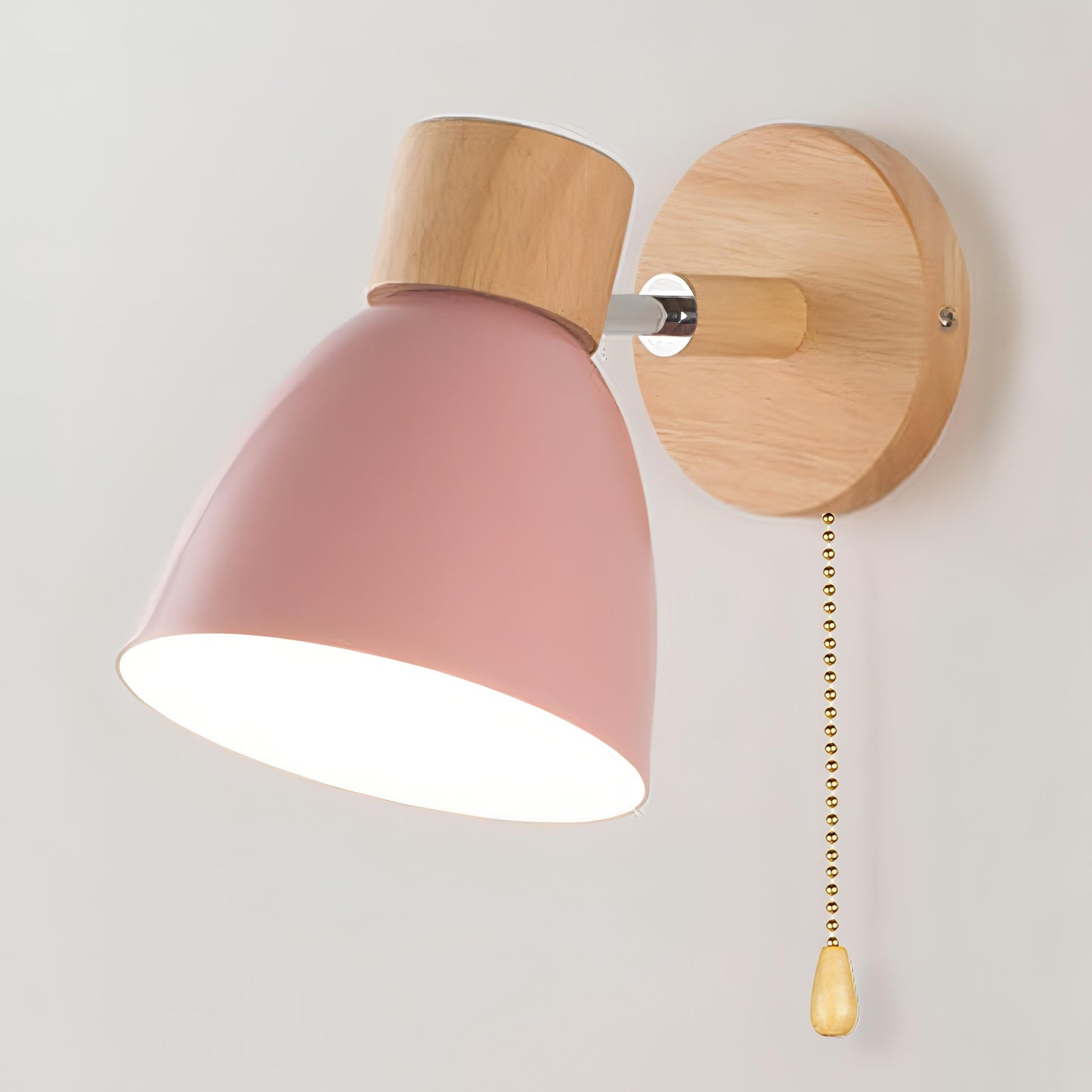Jandiel Modern Nordic Wood Wall-Mounted Hanging Switch Lamp
