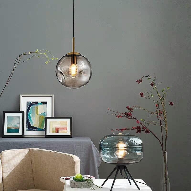 Glass Ball Pendant Lamp by Brikey