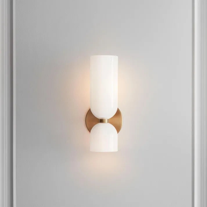 LED Glass Wall Sconce with Dual Heads