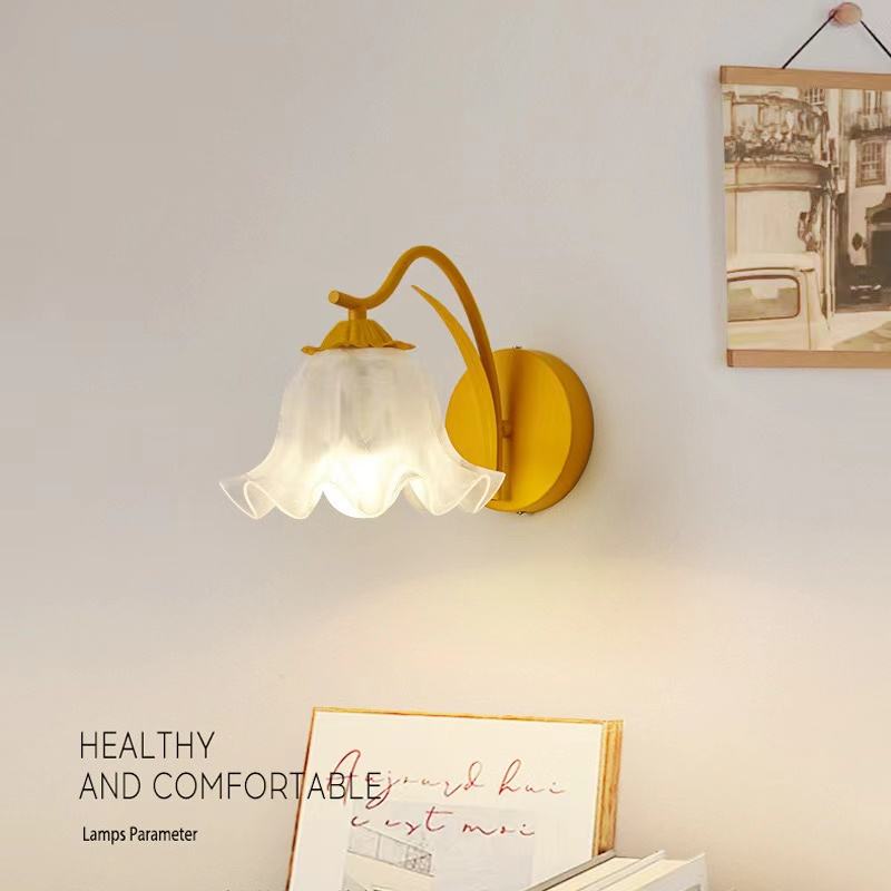 Vintage French Garden Wall Light with Floral Design