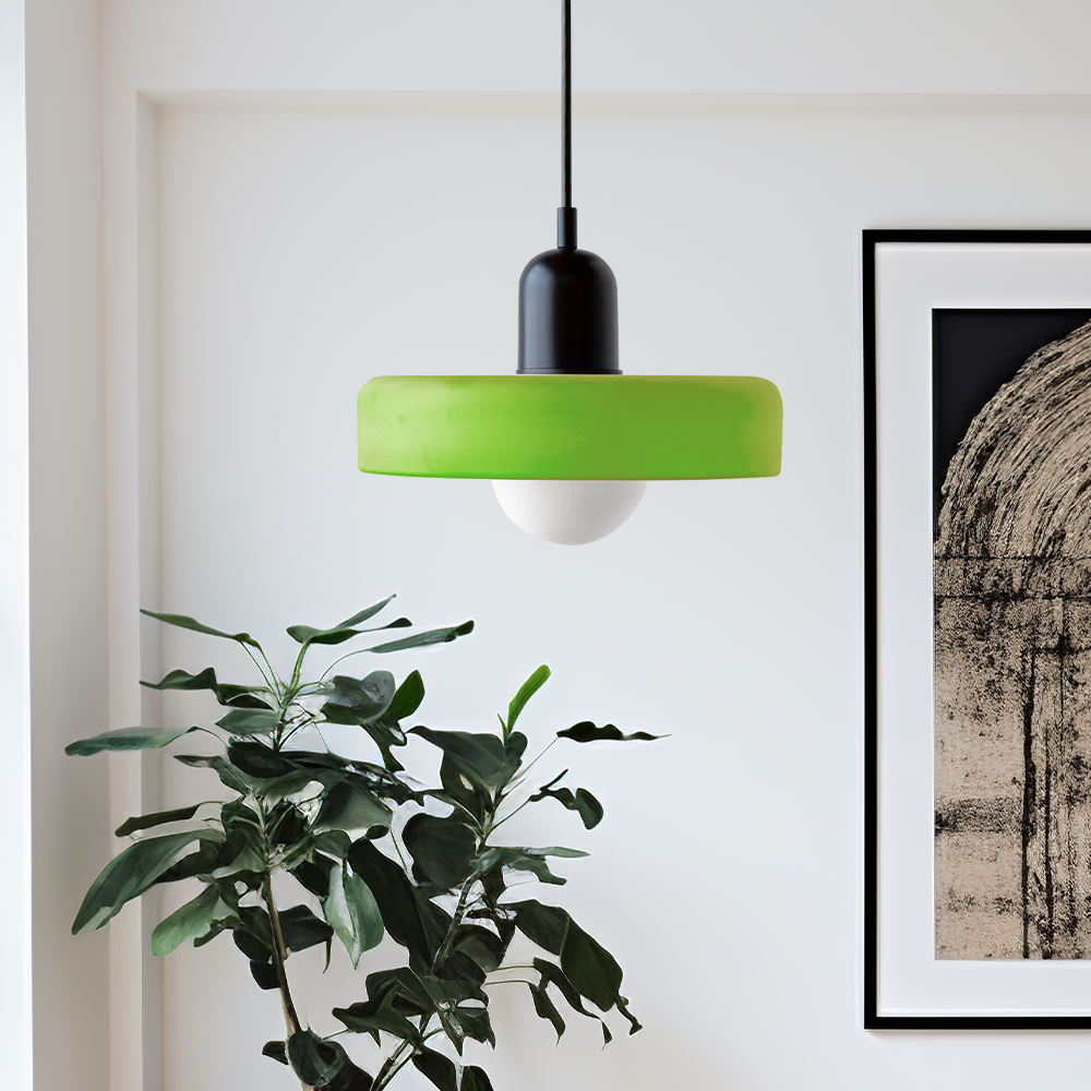 Colored Glass Bauhaus Pendant Lamp
