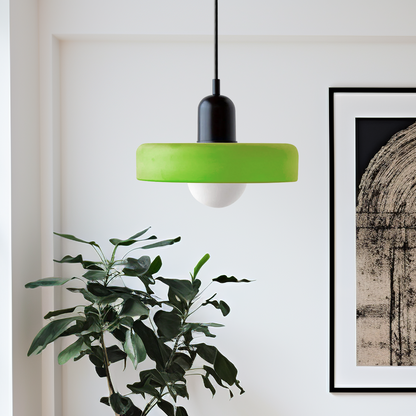 Colored Glass Bauhaus Pendant Lamp