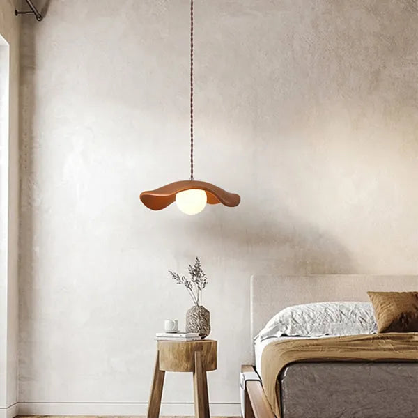 Wabi Sabi Inspired Lotus Leaf Pendant Lamp for Dining Room