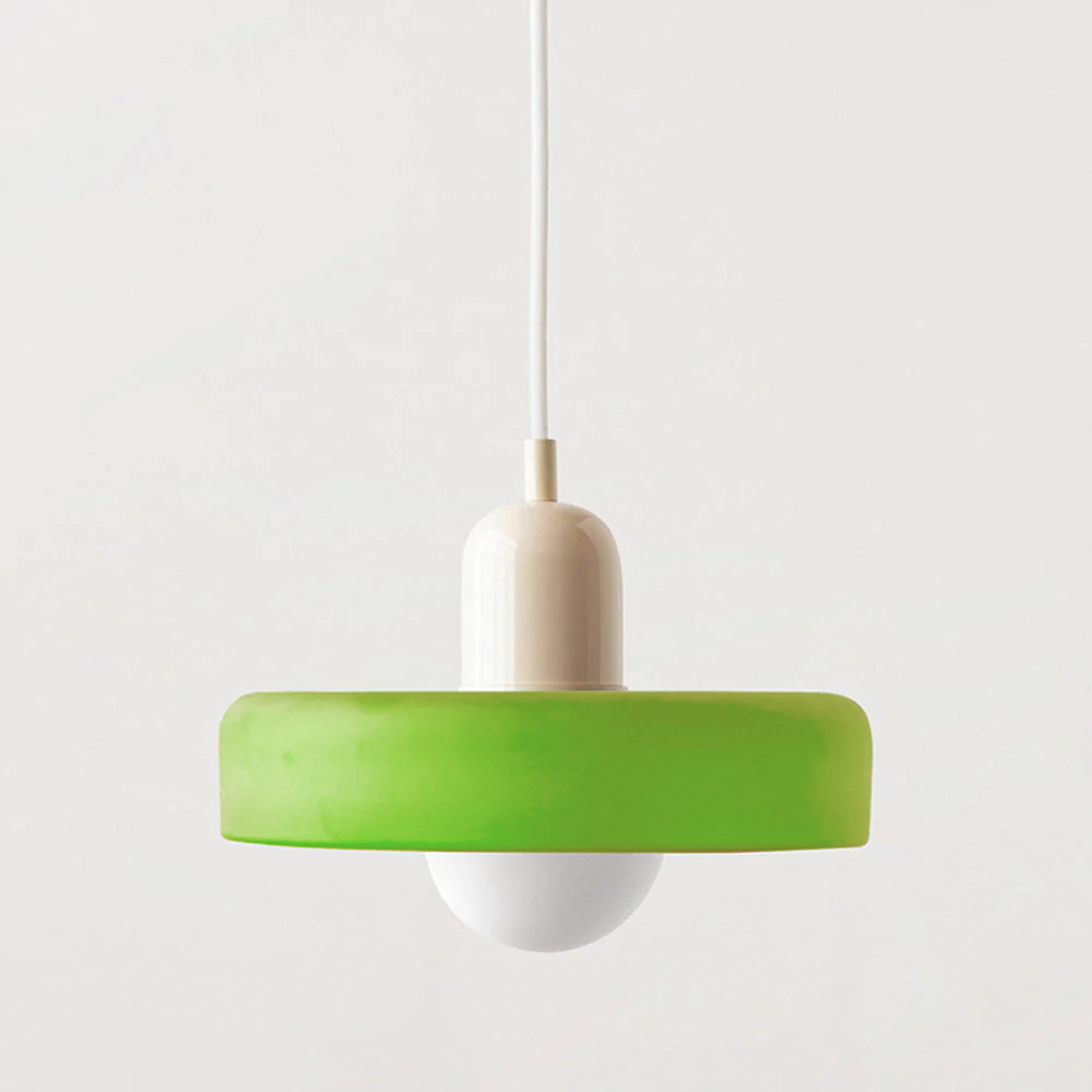 Colored Glass Bauhaus Pendant Lamp
