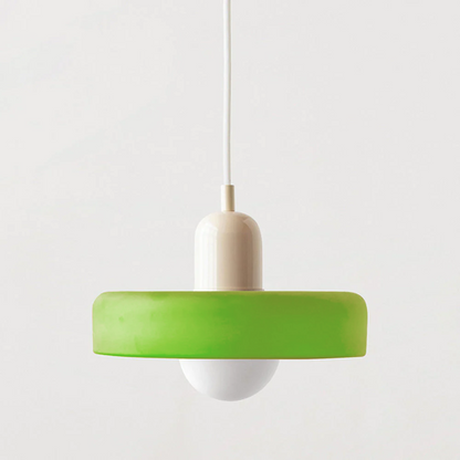 Colored Glass Bauhaus Pendant Lamp