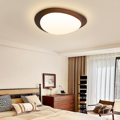 Ceiling Light with Scandinavian Pebble Wood Grain Design