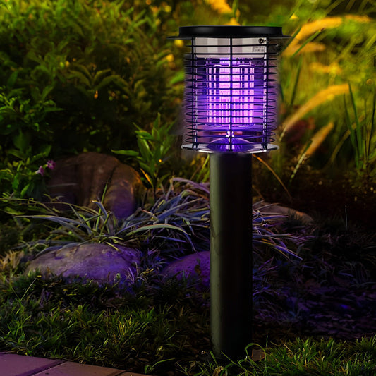 Solar-Powered USB Rechargeable Mosquito Zapper with Dual Frequency Vibration & Waterproof Design
 - lampzlondon