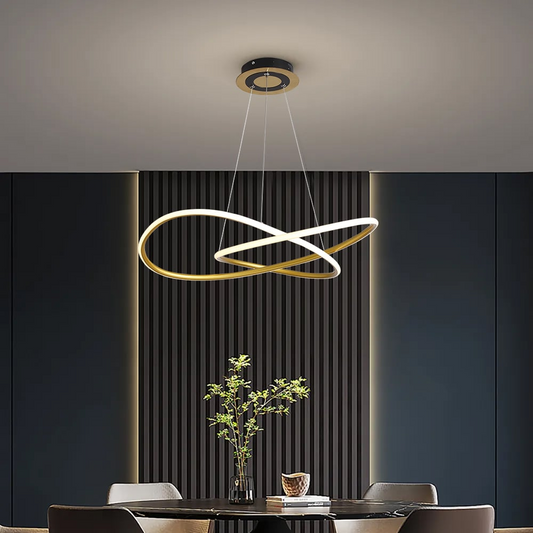 Simple Gold Circular LED Ceiling Pendant
 - lampzlondon