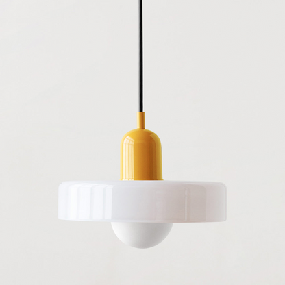 Colored Glass Bauhaus Pendant Lamp