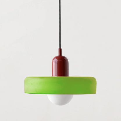 Colored Glass Bauhaus Pendant Lamp