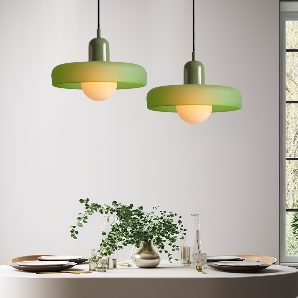 Colored Glass Bauhaus Pendant Lamp