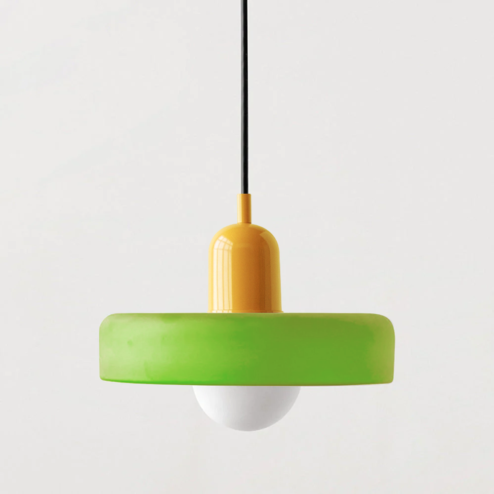Colored Glass Bauhaus Pendant Lamp