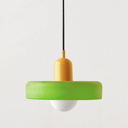 Colored Glass Bauhaus Pendant Lamp