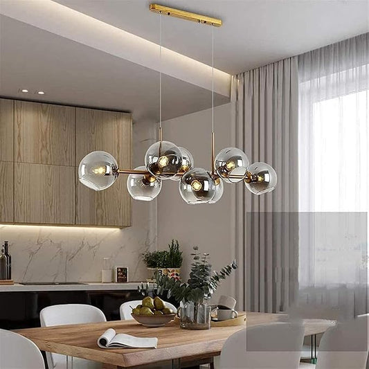 Glass Ball Chandelier in Nordic Style
 - lampzlondon
