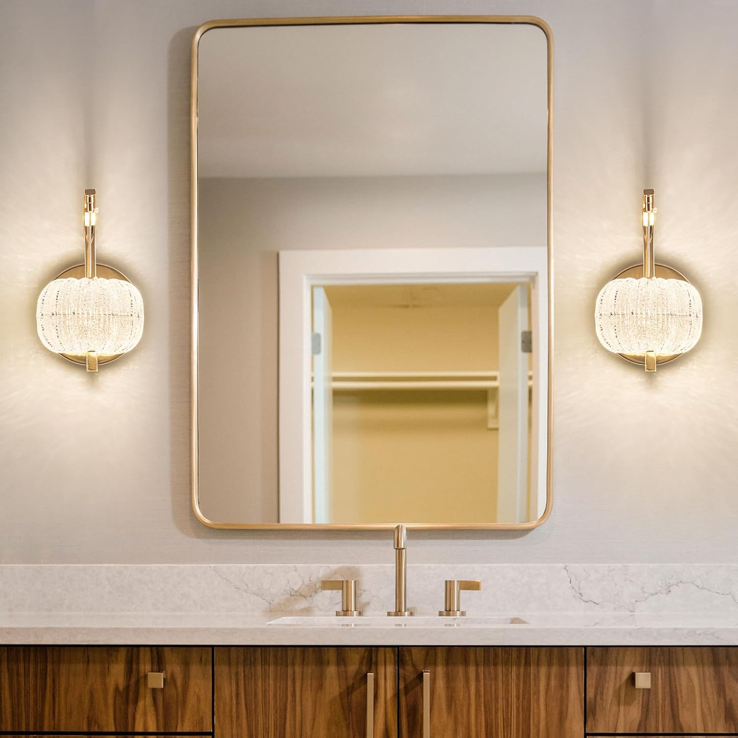 Elegant Pumpkin-Shaped Wall Sconce
 - lampzlondon