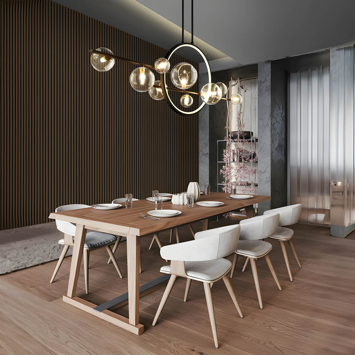ELARA Glass Ball Chandeliers