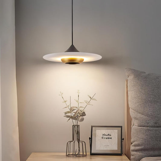 Suspended Marble Lamp, Flying Saucer Design
 - lampzlondon