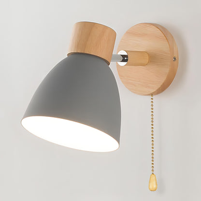 Jandiel Modern Nordic Wood Wall-Mounted Hanging Switch Lamp