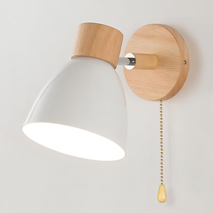 Jandiel Modern Nordic Wood Wall-Mounted Hanging Switch Lamp