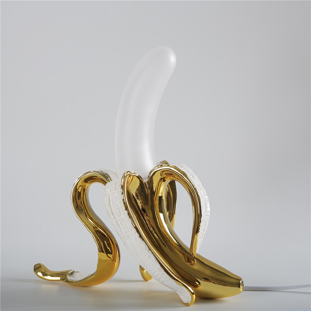 Art Deco Table Lamps with Banana Design