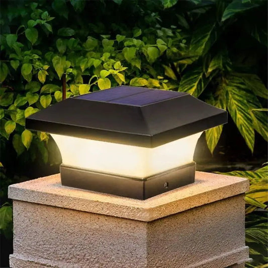 Solar-Powered Nugee Short Column Outdoor Light
 - lampzlondon
