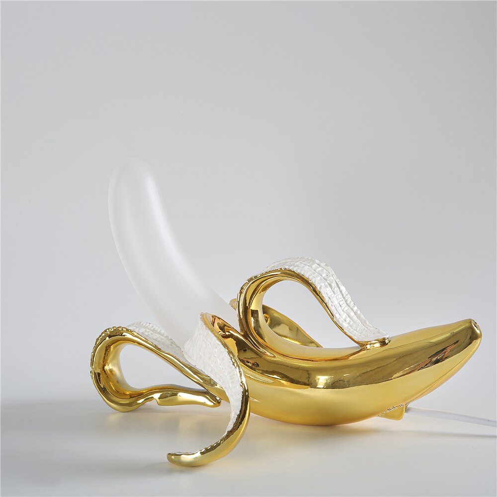 Art Deco Table Lamps with Banana Design