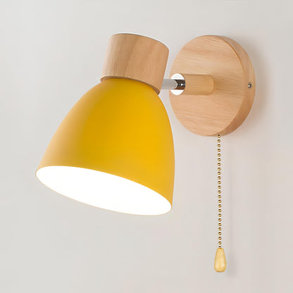Jandiel Modern Nordic Wood Wall-Mounted Hanging Switch Lamp