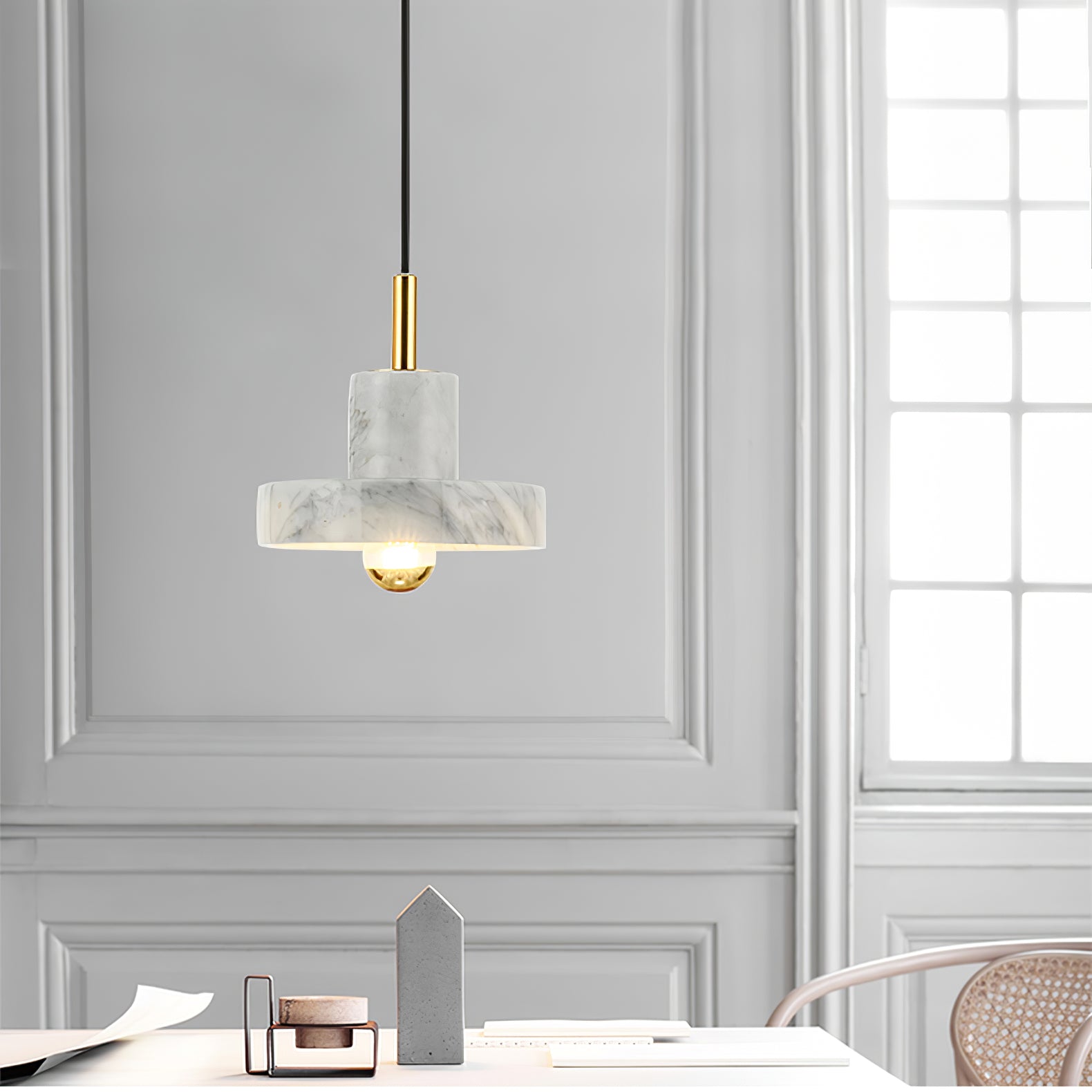 Pendant Light with Marble Effect
 - lampzlondon