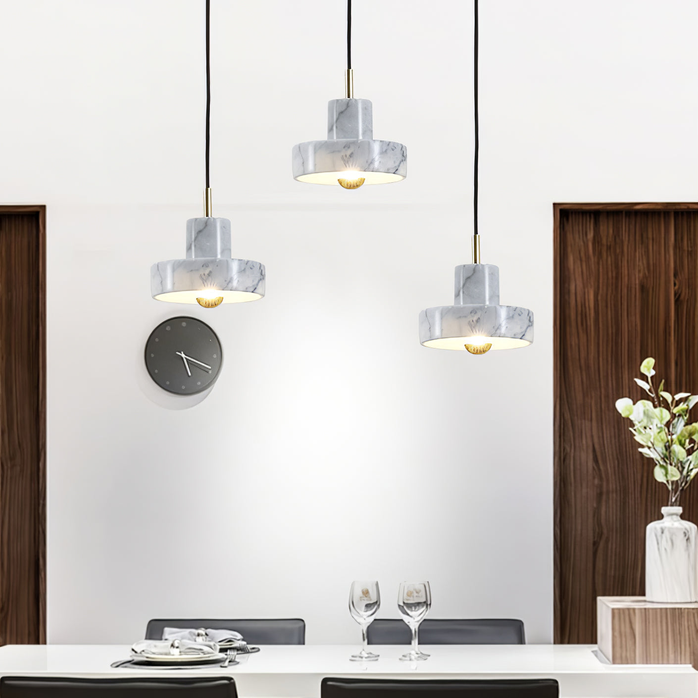 Pendant Light with Marble Effect