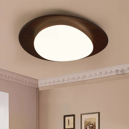 Ceiling Light with Scandinavian Pebble Wood Grain Design