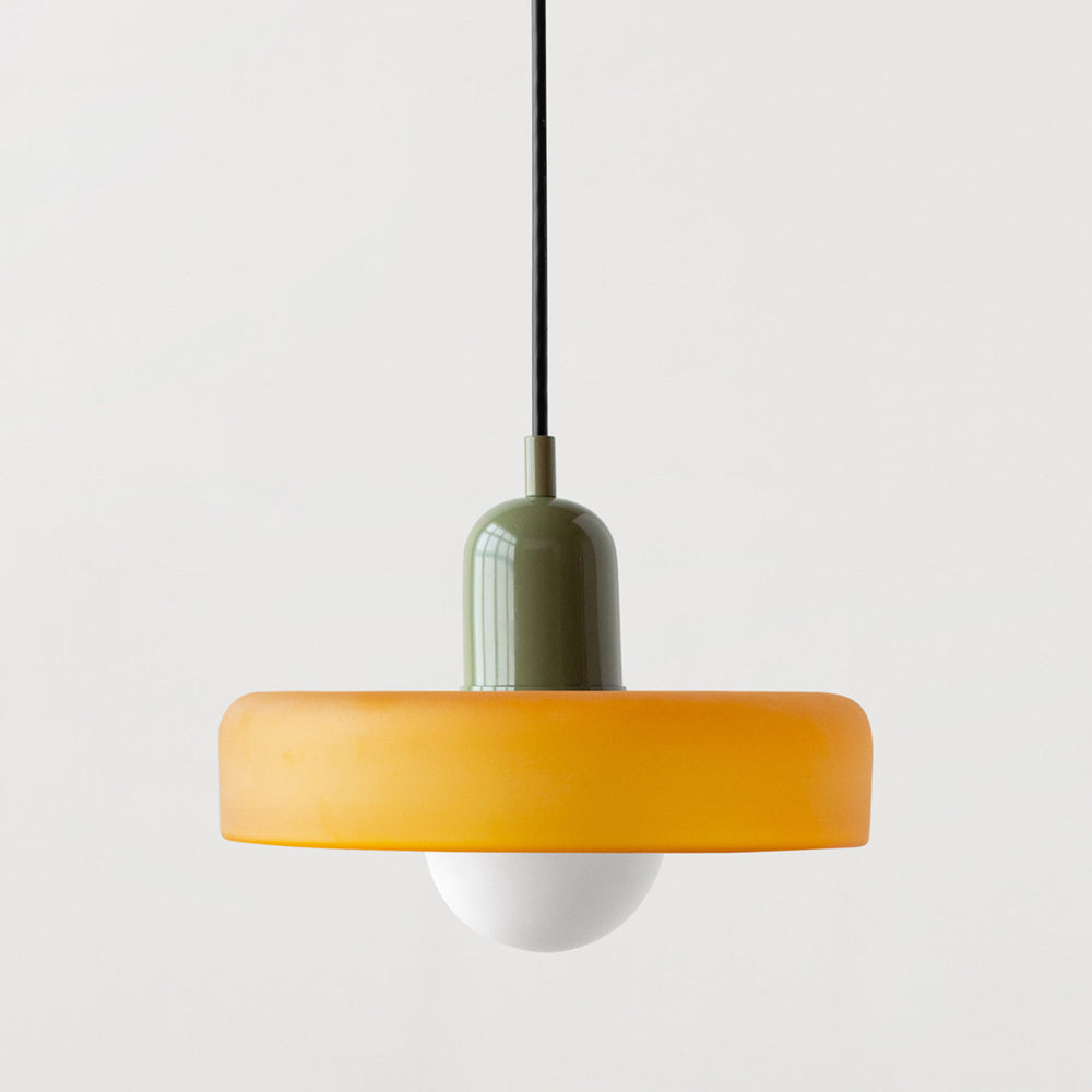 Colored Glass Bauhaus Pendant Lamp