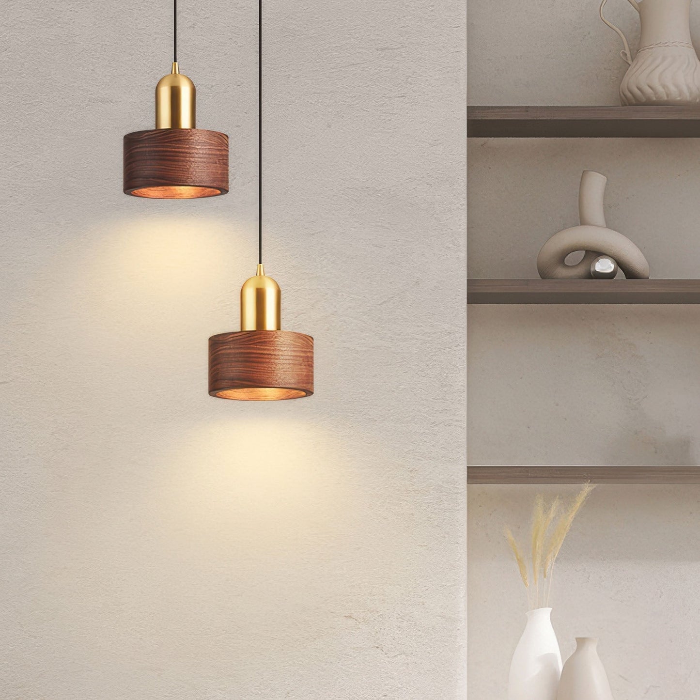 Japanese Style Cylinder Hanging Lamp