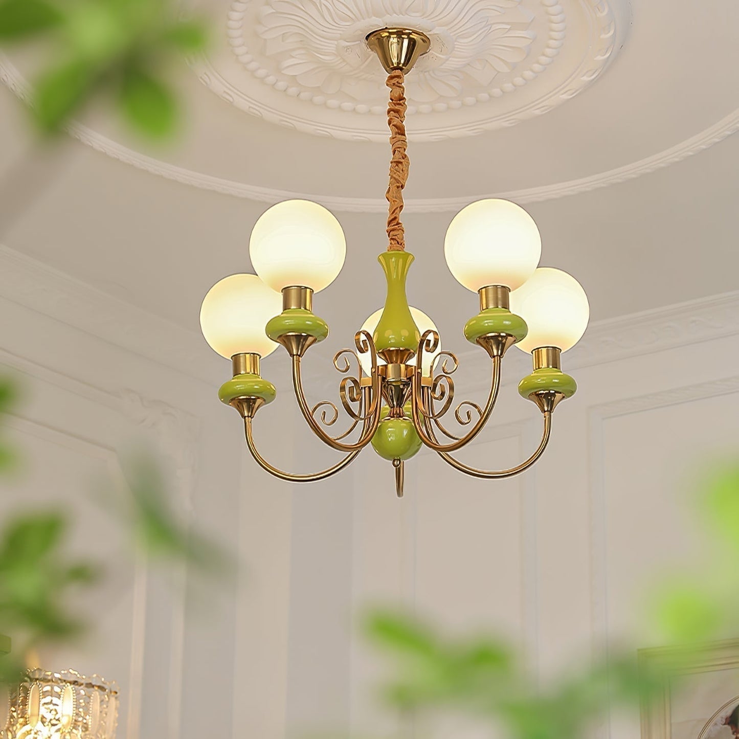 Contemporary Onyx Chandelier with Artistic Design