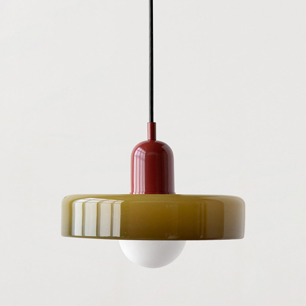 Colored Glass Bauhaus Pendant Lamp
