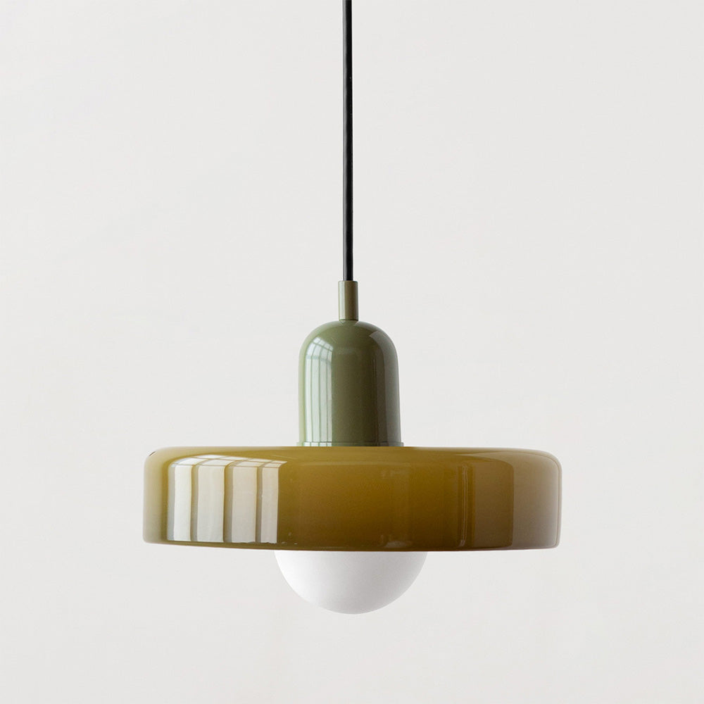 Colored Glass Bauhaus Pendant Lamp