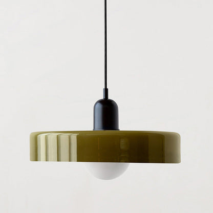 Colored Glass Bauhaus Pendant Lamp