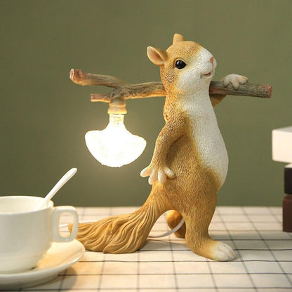 Desk Lamp Shaped Like a Squirrel