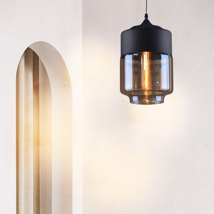 Pendant Lights: Metal & Glass Ceiling Fixture